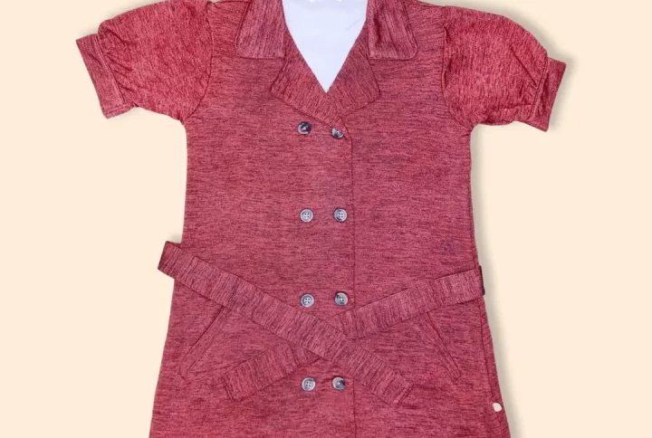 girls long top red