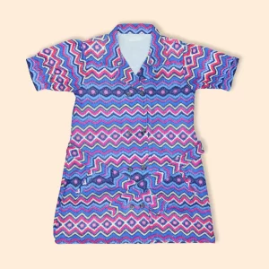 girls long top pink dot