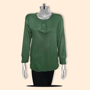 ladies basic top green