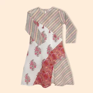 ladies long kurti orange