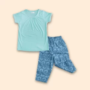 Kids full pant Casual Set sky