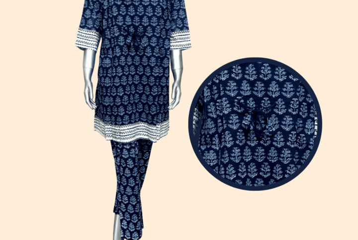 ladies loungewear navy tree