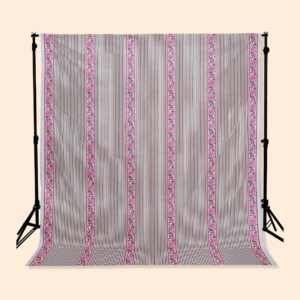 Pink stripped bedsheet ( with 2 pillow covers )