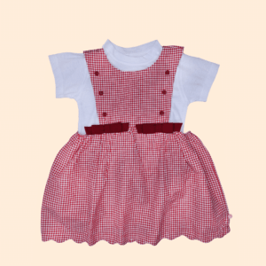 kids frock red